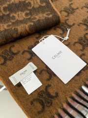 Celine Scarf In Monogram Cashmere Brown 35x190cm - 4