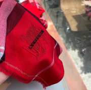 Burberry Cashmere Scarf In Red 70x200cm - 4