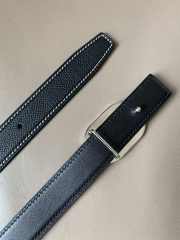 Hermes cowhide with steel buckle in black width 2.4cm - 2