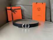 Hermes cowhide with steel buckle in gray width 2.4cm - 6