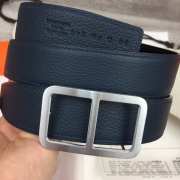 Hermes cowhide leather with copper buckle in blue width 3.2cm - 6