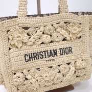 Dior Book Tote Raffia Bag 26.5x14x21cm - 2