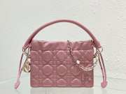 Lady Dior Milly Mini Lambskin Bag In Pink  - 1