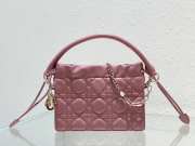 Lady Dior Milly Mini Lambskin Bag In Pink  - 4