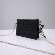 Lady Dior Milly Mini Lambskin Bag In Black - 2