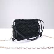 Lady Dior Milly Mini Lambskin Bag In Black - 3