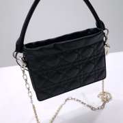 Lady Dior Milly Mini Lambskin Bag In Black - 6