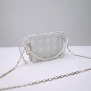 Lady Dior Milly Mini Lambskin Bag In White - 5