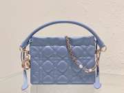 Lady Dior Milly Mini Lambskin Bag In Light Blue - 1