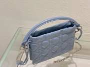 Lady Dior Milly Mini Lambskin Bag In Light Blue - 4