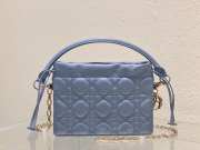 Lady Dior Milly Mini Lambskin Bag In Light Blue - 6