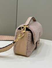 Fendi Baguette Pink sheepskin bag 27x6x15cm - 2