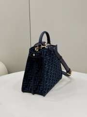 Fendi Peekaboo I See U Bag In Blue 27.5x11.5x20.5cm - 3