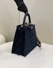 Fendi Peekaboo I See U Bag In Blue 33.5x13.5x24.5cm - 2