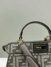 Fendi Peekaboo I See U Bag In Gray 27.5x11.5x20.5cm - 2