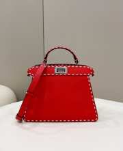 Fendi Peekaboo ISeeU Red Fuchsia Selleria bag with oversized topstitching - 6