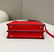 Fendi Peekaboo ISeeU Red Fuchsia Selleria bag with oversized topstitching - 5