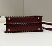 Fendi Peekaboo ISeeU Dark Red Fuchsia Selleria bag with oversized topstitching - 6