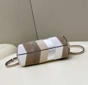 Fendi First Small Leather bag with silver and light brown inlay 26x9.5x18cm - 6