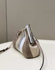 Fendi First Small Leather bag with silver and light brown inlay 26x9.5x18cm - 2