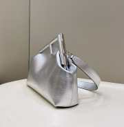 Fendi First Small Silver laminated leather bag 26x9.5x18cm - 4