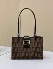 Fendi Brown Zucca Monogram Tote Bag 28×8×20cm - 1