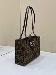 Fendi Brown Zucca Monogram Tote Bag 28×8×20cm - 3