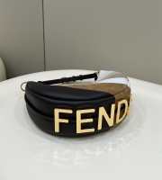 Fendi graphy small bag with beige & brown inlay 29x24.5x10cm - 5