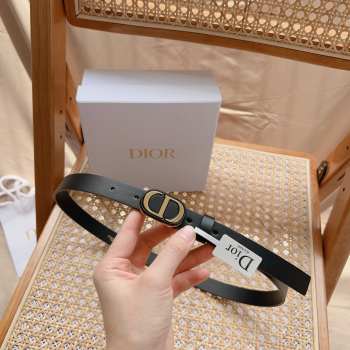 Dior Reversible Saddle Belt Golden Saddle and Black Smooth Calfskin width 2cm