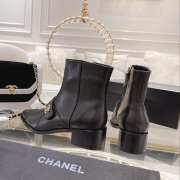 Chanel pointed toe with soft calfskin boots in black 4cm - 6