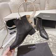 Chanel pointed toe with soft calfskin boots in black 4cm - 2