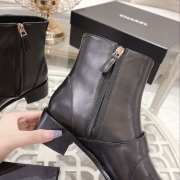 Chanel pointed toe with soft calfskin boots in black 4cm - 3