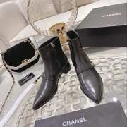 Chanel pointed toe with soft calfskin boots in black 4cm - 4