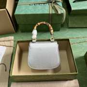 Gucci bamboo 1947 silver bag 18.5x12x5.5cm - 5