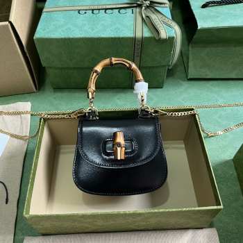 Gucci bamboo 1947 black bag 18.5x12x5.5cm