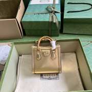 Gucci Diana super mini bag with metallic gold laminated leather - 1