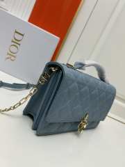 Miss Dior Bag In Blue Cannage Lambskin 24x14x7.5cm - 2