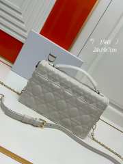 Miss Dior Bag In Latte Cannage Lambskin 24x14x7.5cm - 5