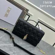 Miss Dior Bag In Black Cannage Lambskin 24x14x7.5cm - 1