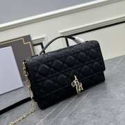 Miss Dior Bag In Black Cannage Lambskin 24x14x7.5cm - 6