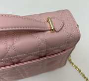 Miss Dior Bag In Pink Cannage Lambskin 24x14x7.5cm - 6