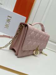 Miss Dior Bag In Pink Cannage Lambskin 24x14x7.5cm - 3