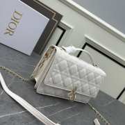 Miss Dior Bag In White Cannage Lambskin 24x14x7.5cm - 3