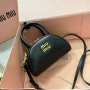 Miu Miu Leather top-handle bag in black 18x11.5x8cm - 1