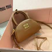 Miu Miu Leather top-handle bag in brown 18x11.5x8cm - 1