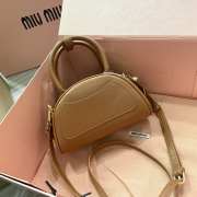 Miu Miu Leather top-handle bag in brown 18x11.5x8cm - 5