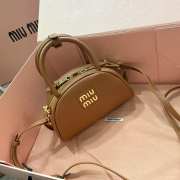 Miu Miu Leather top-handle bag in brown 18x11.5x8cm - 3