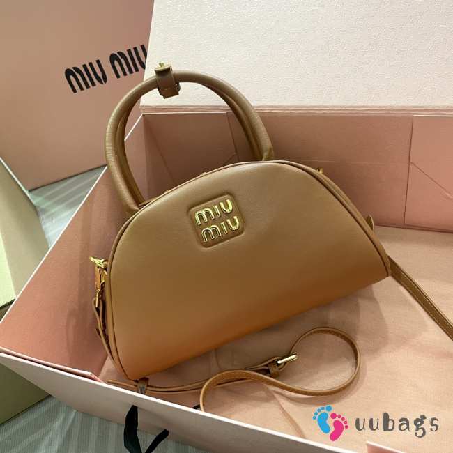 Miu Miu leather top-handle bag in brown24x15.5x11cm - 1