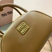 Miu Miu leather top-handle bag in brown24x15.5x11cm - 5