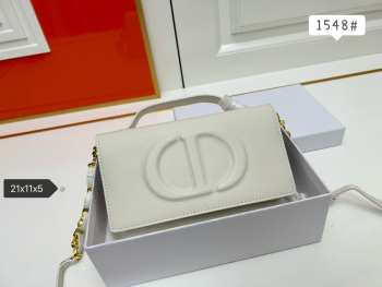 Dior Signature Mini Bag White Calfskin 21x11x5cm